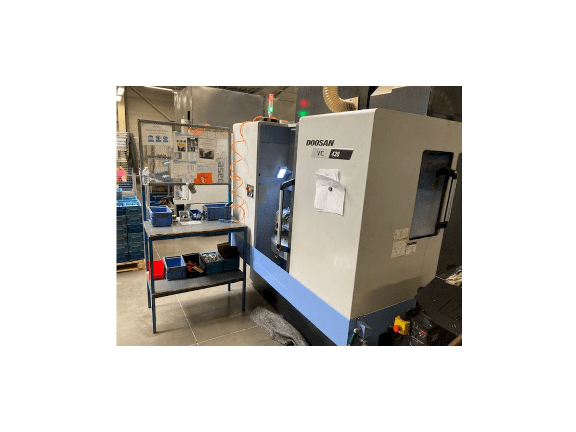 Front view of Doosan VC 430 machine