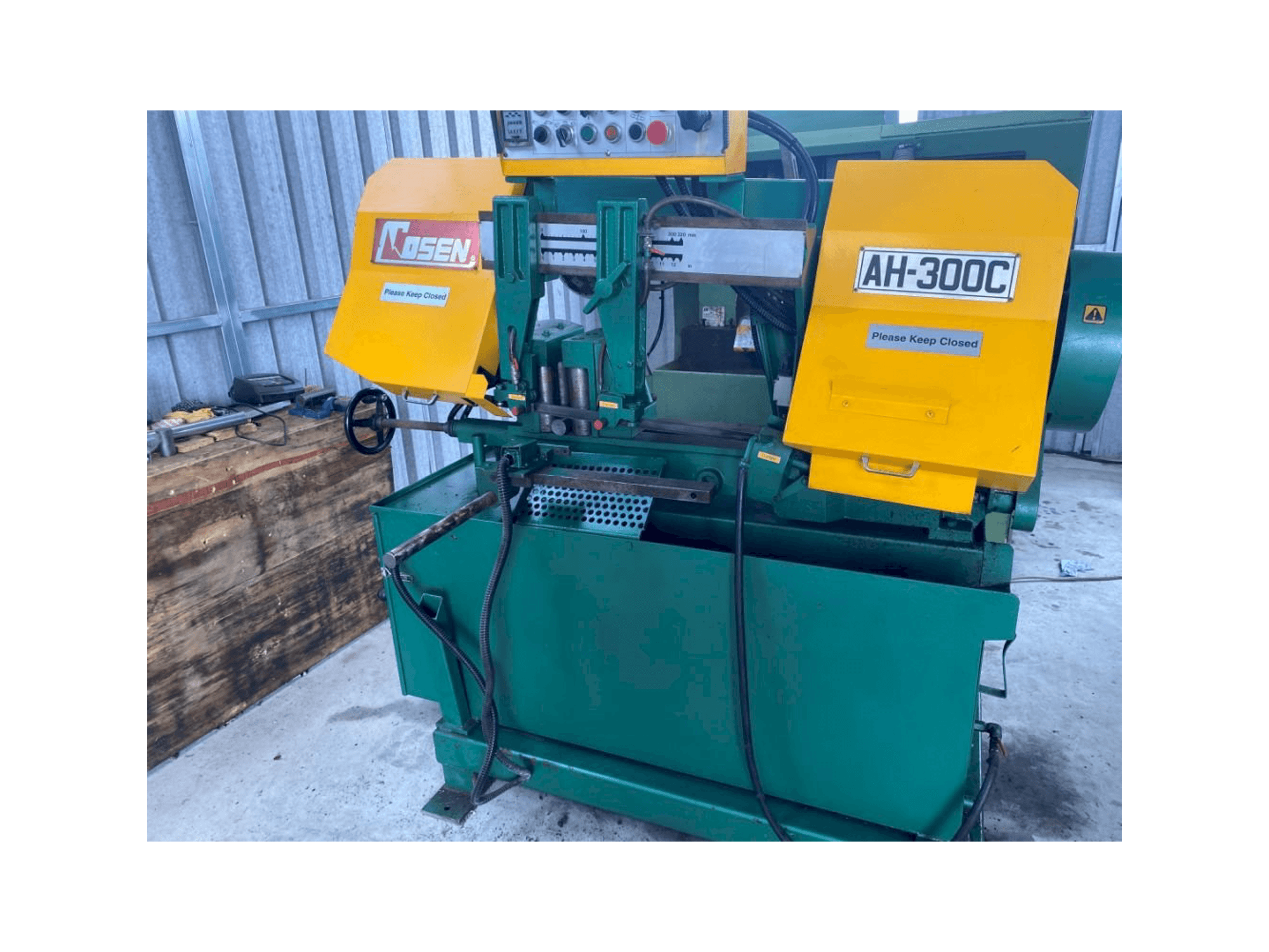 Front view of Cosen AH300C machine