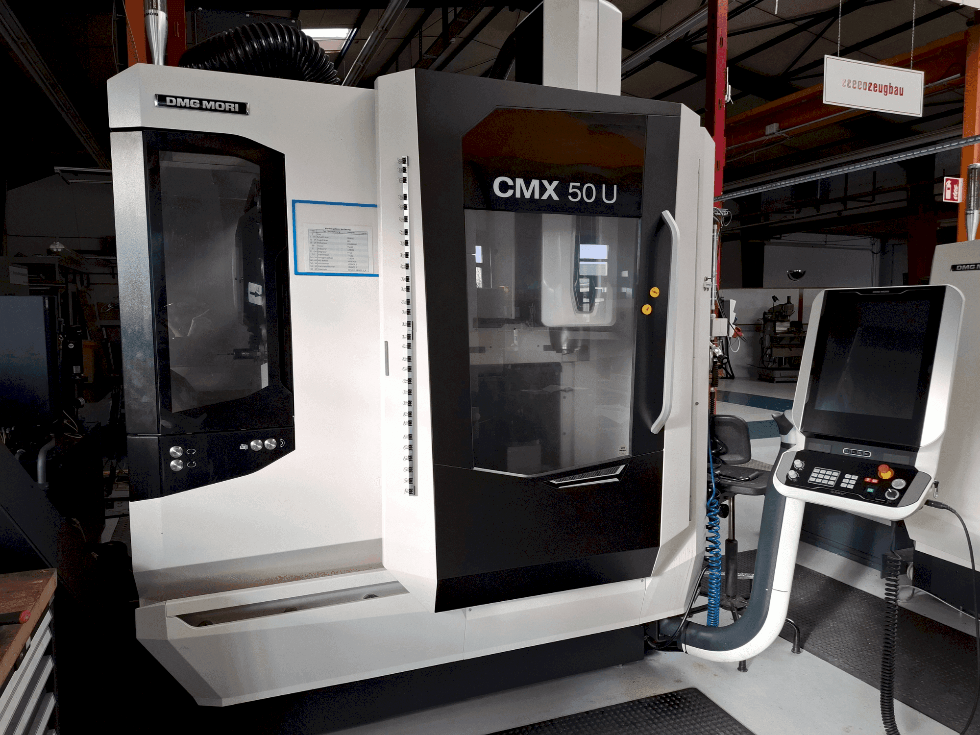 Front view of DMG MORI CMX 50U machine
