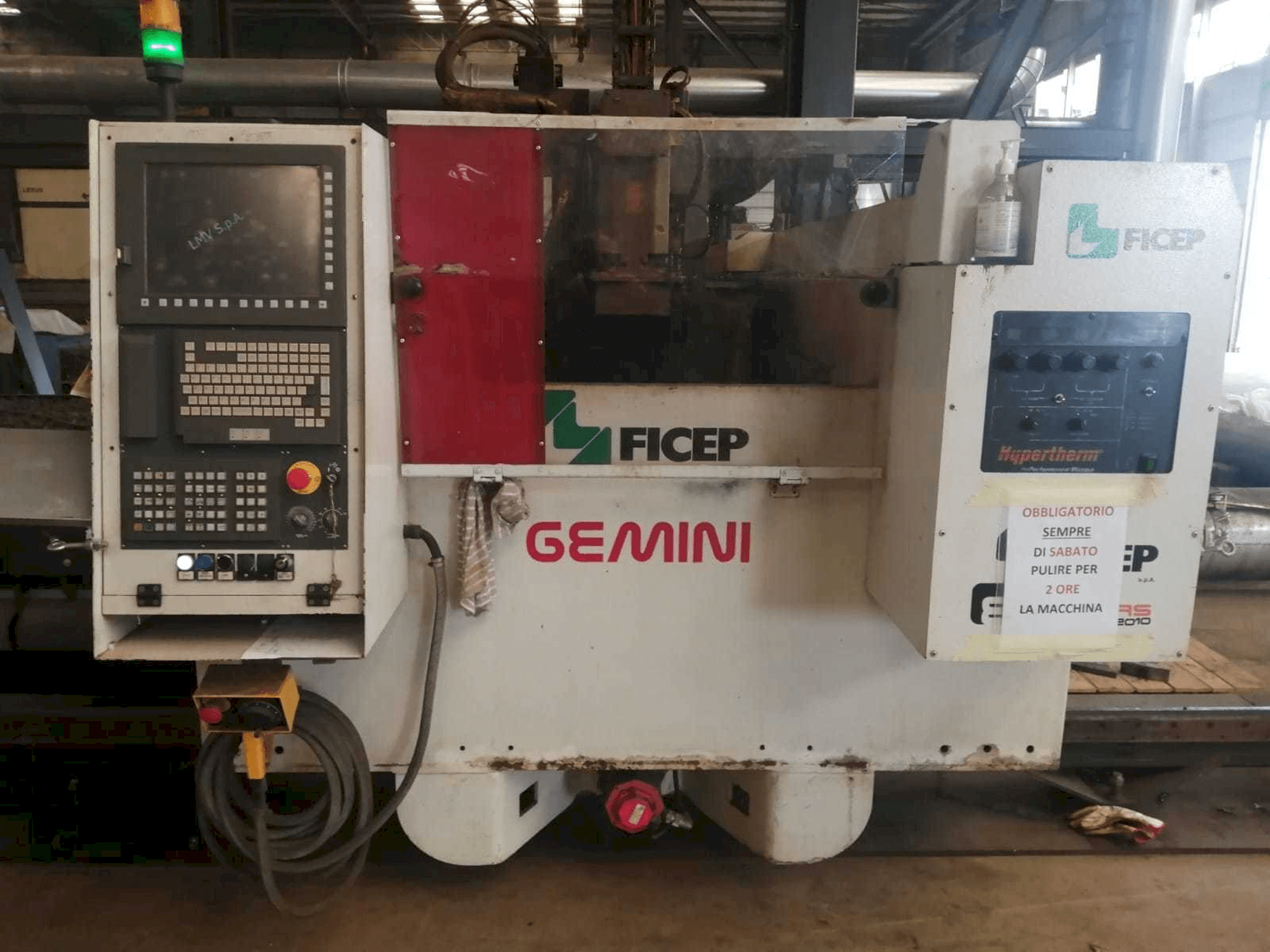 Front view of FICEP GEMINI G32 machine
