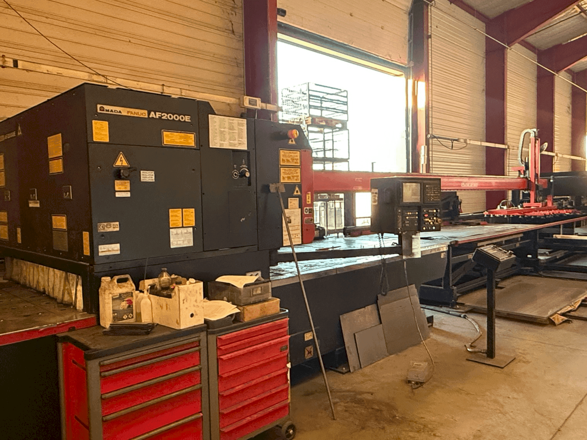 Front view of AMADA LC2415 alpha3 machine