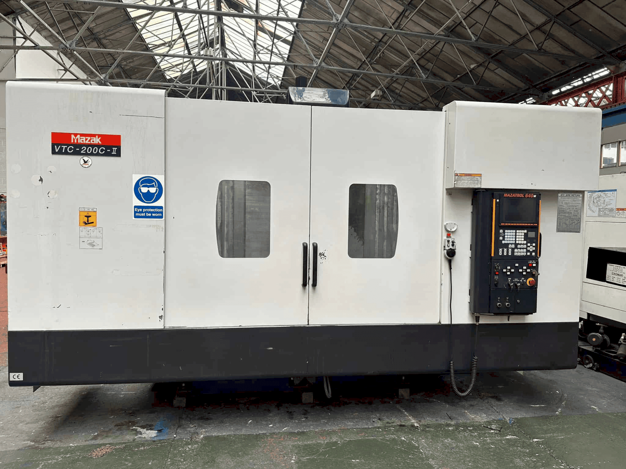 Front view of Mazak VTC - 200C machine