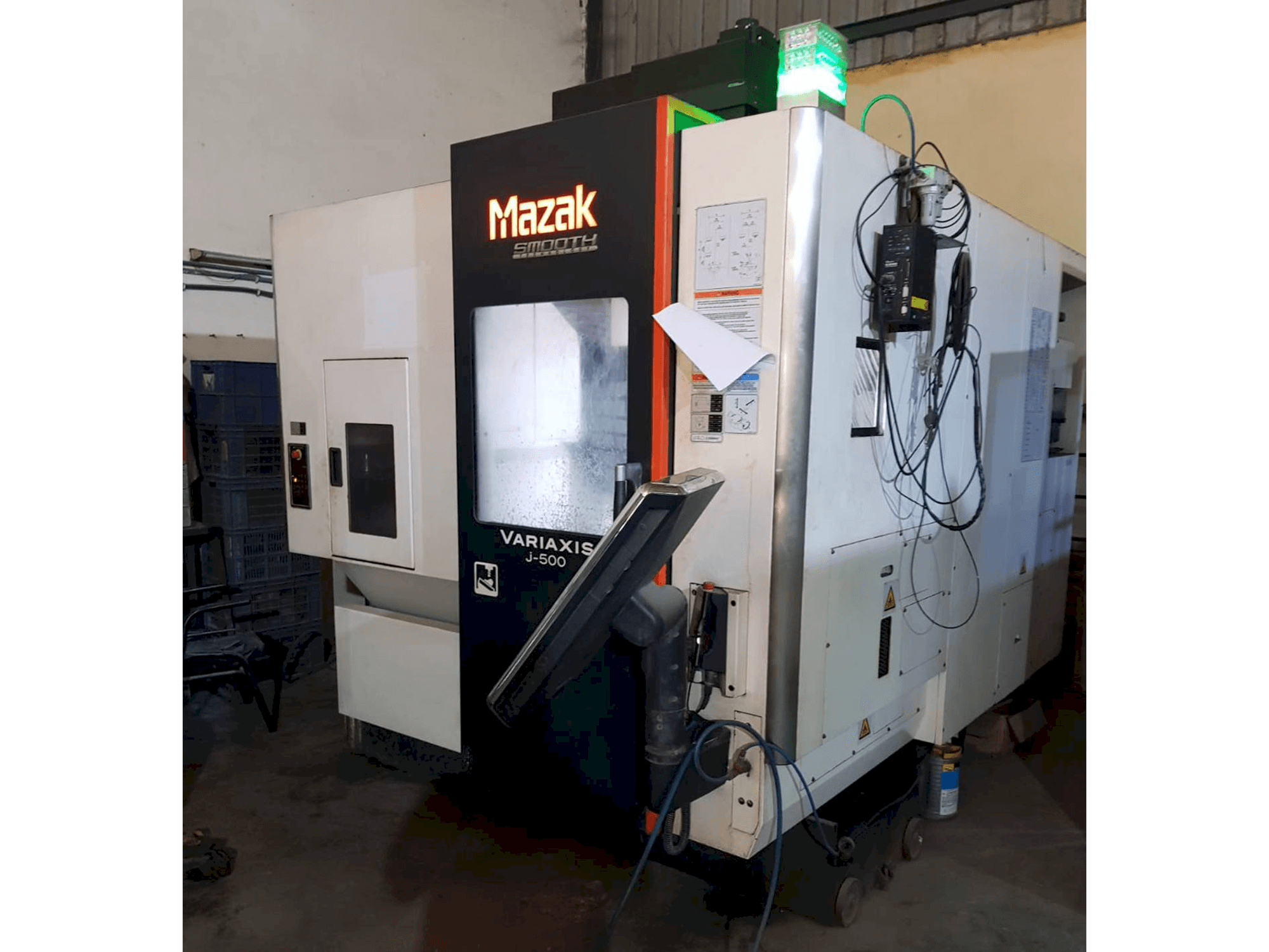 Front view of Mazak Variaxis J-500 machine