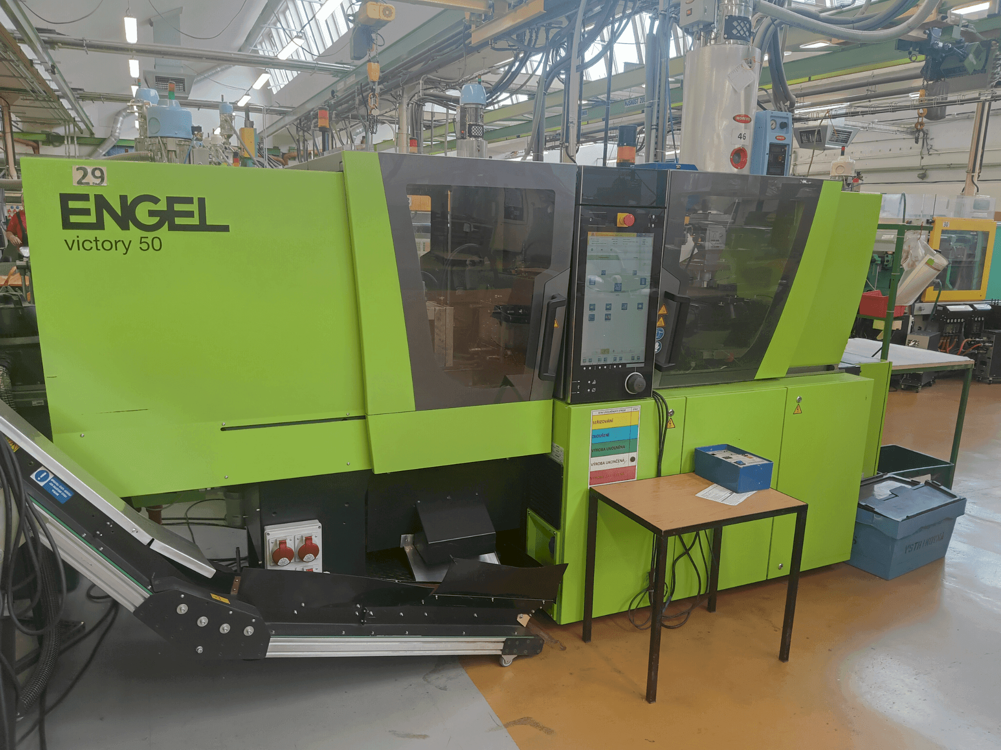 Front view of Engel Victory 200/50 spex machine