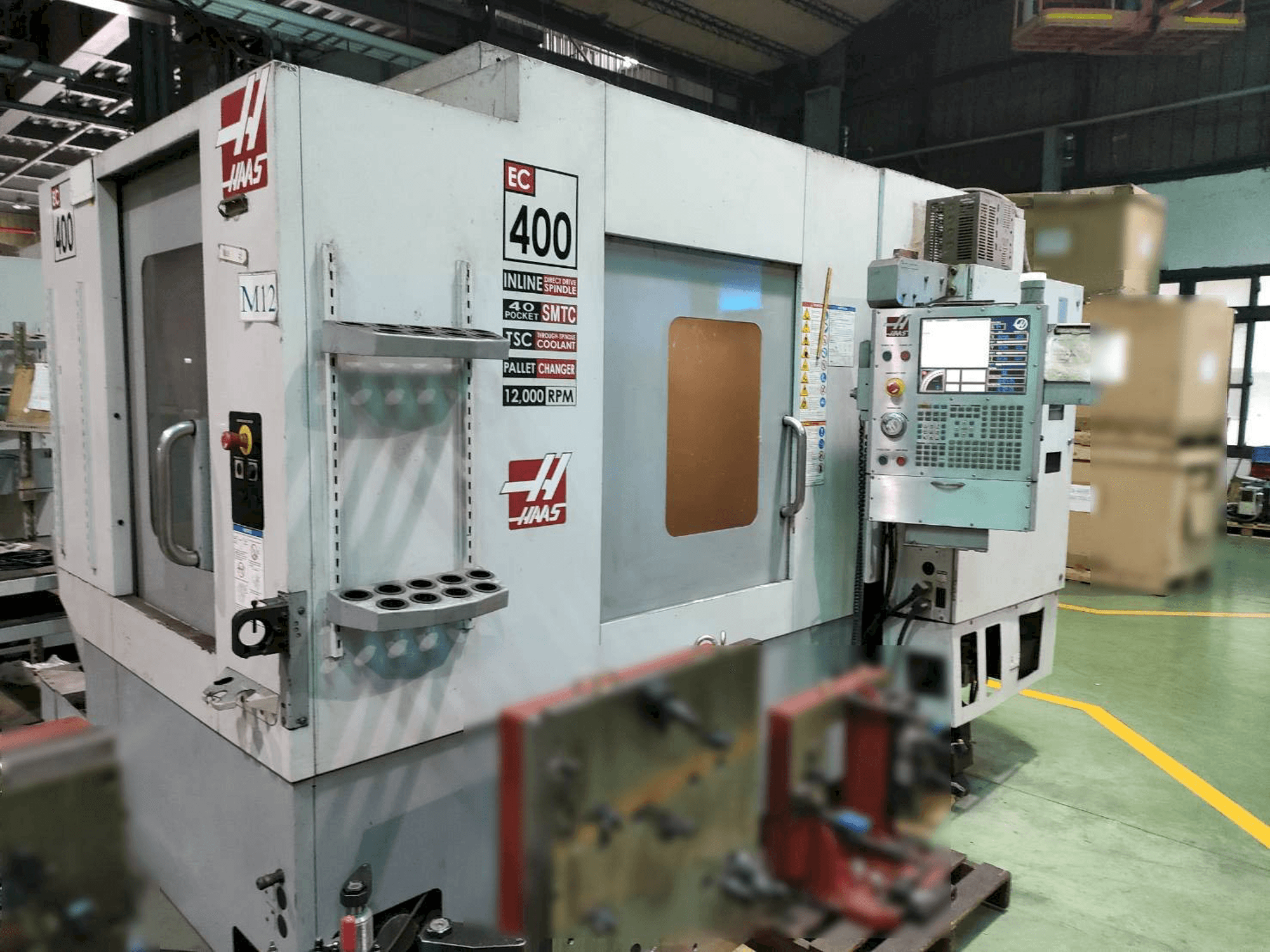 Front view of HAAS EC-400 machine