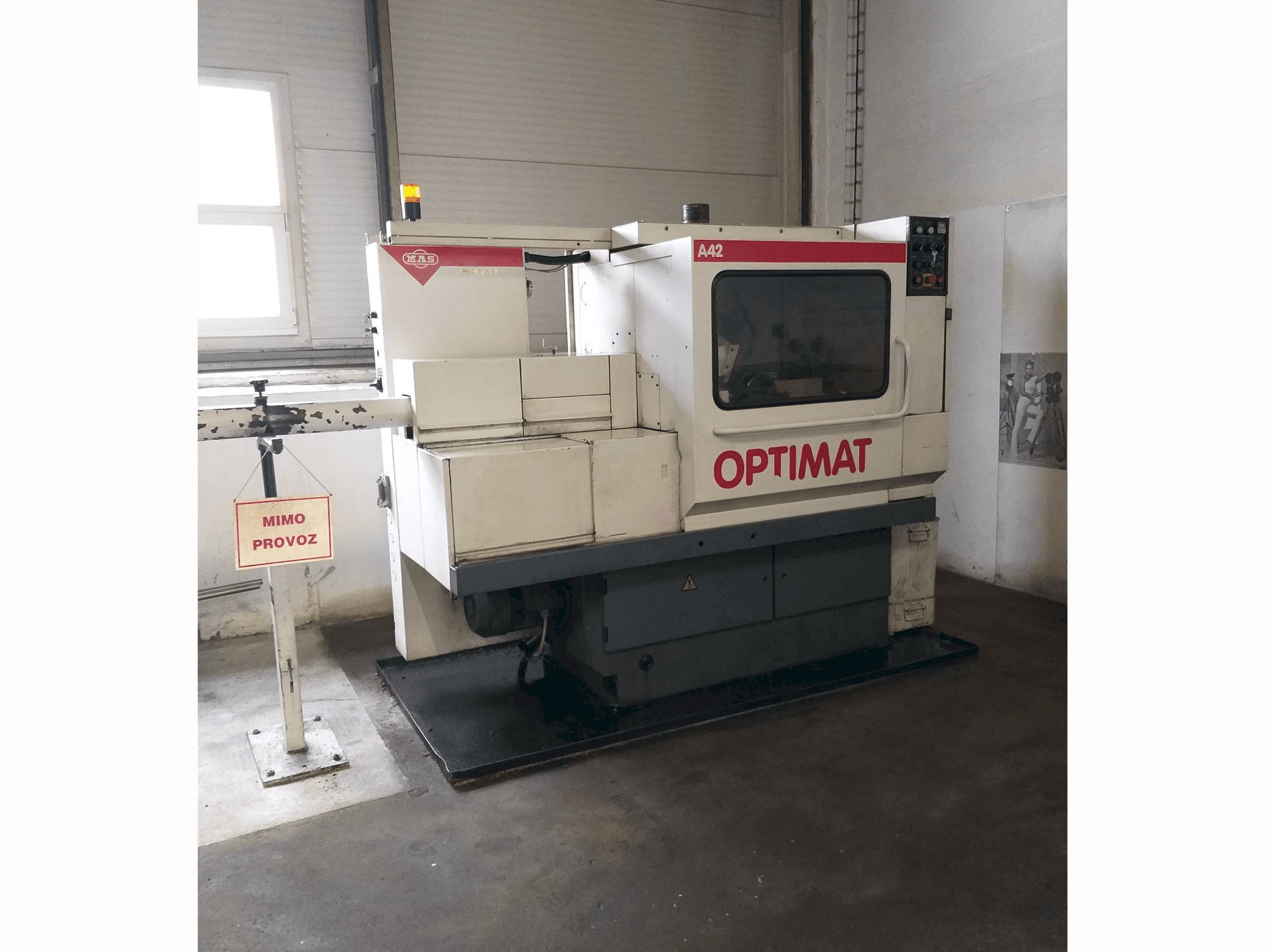 Front view of MAS Optimat A42 machine