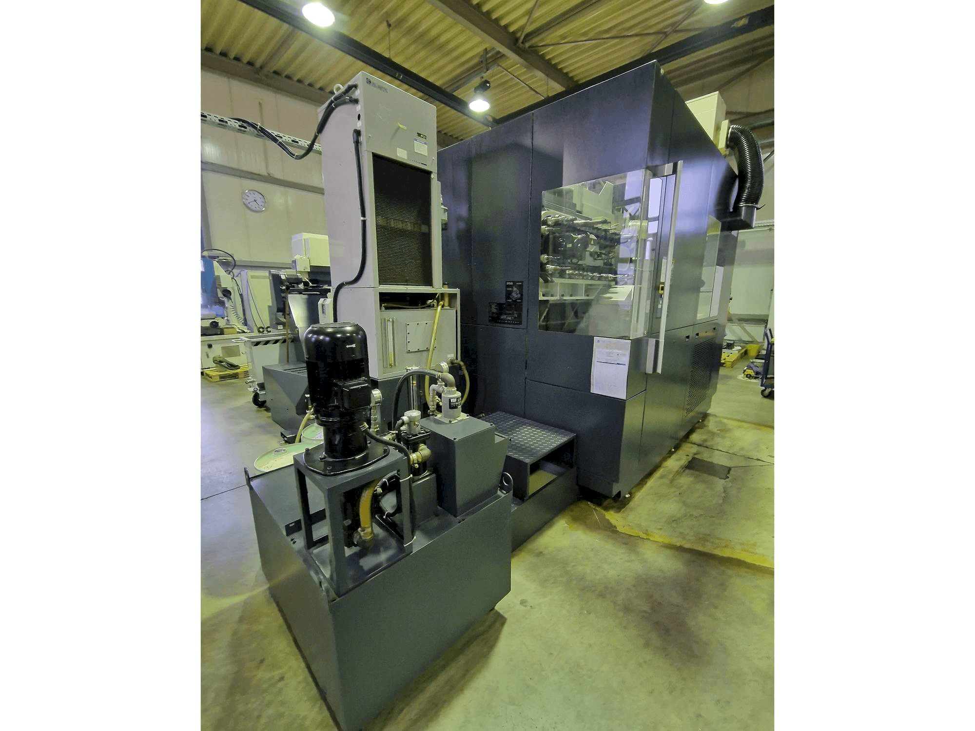 Front view of Makino F9 machine