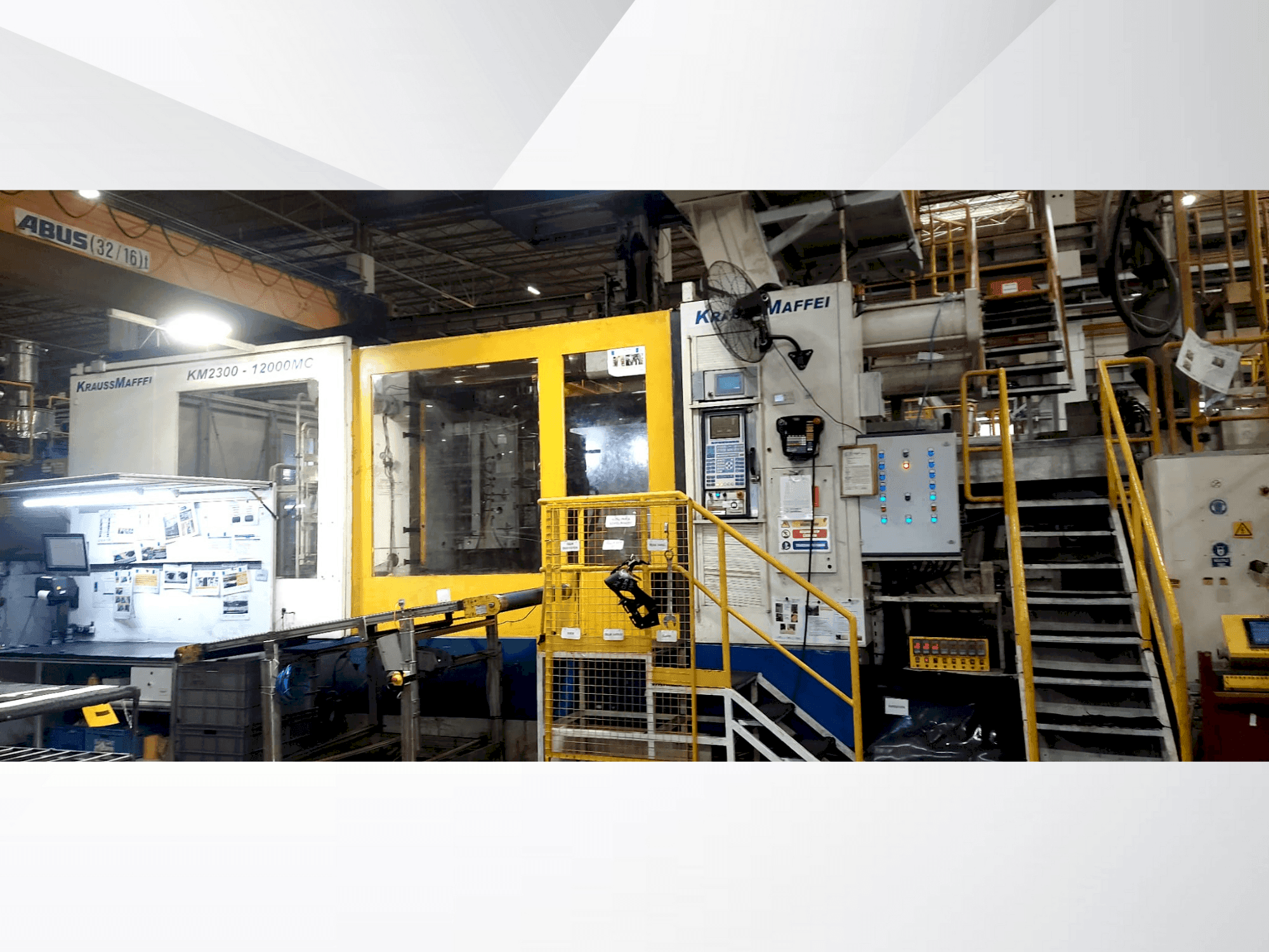 Front view of Krauss Maffei 2300-12000 MC machine