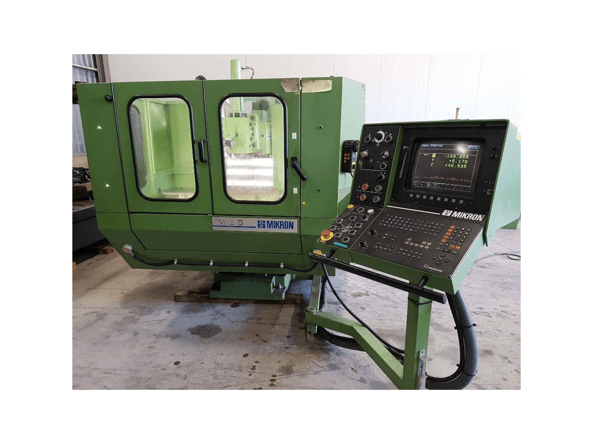 Front view of Mikron WF 21-D Machine