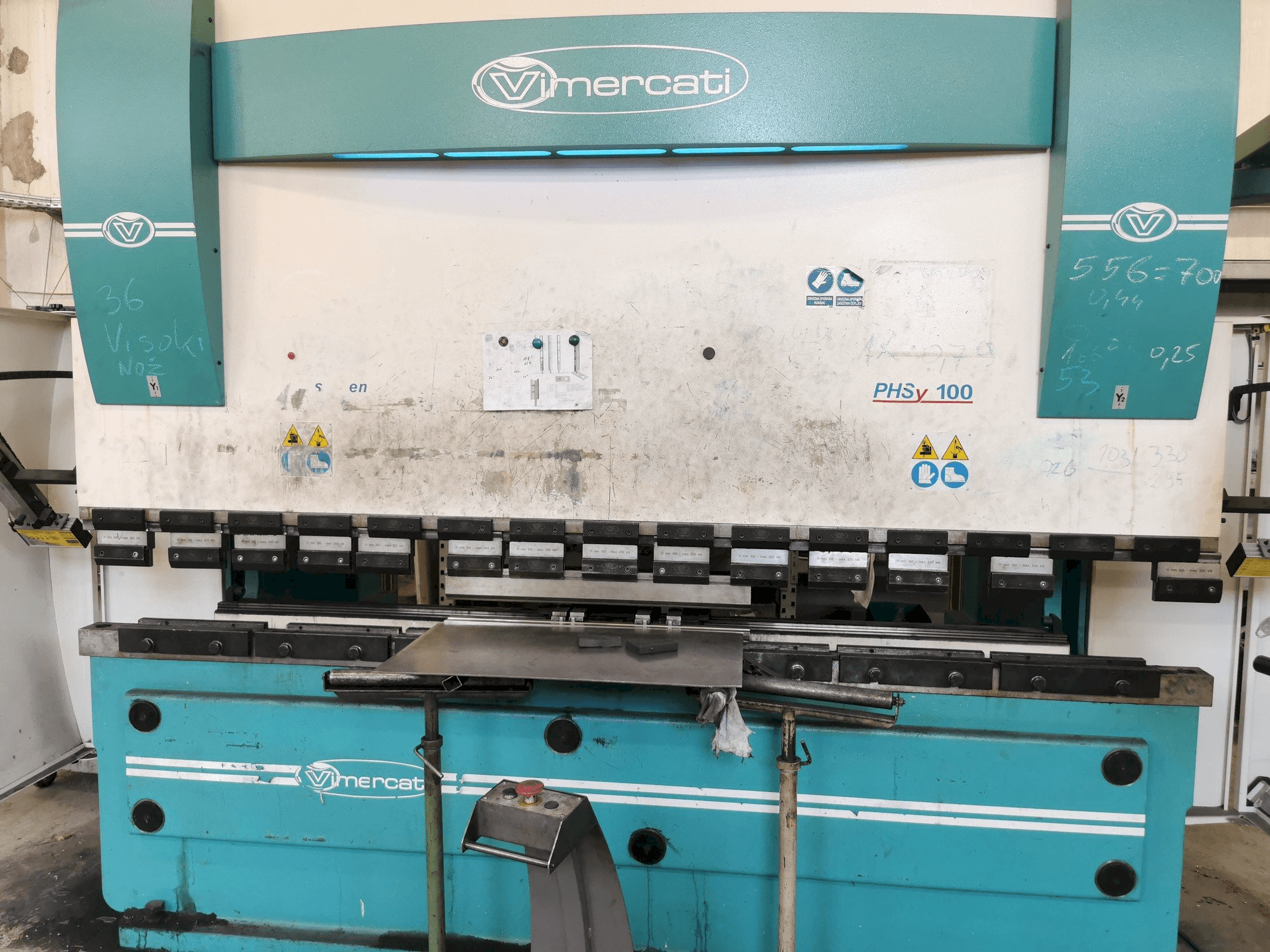 Front view of Vimercati PHSY 100x3050 machine