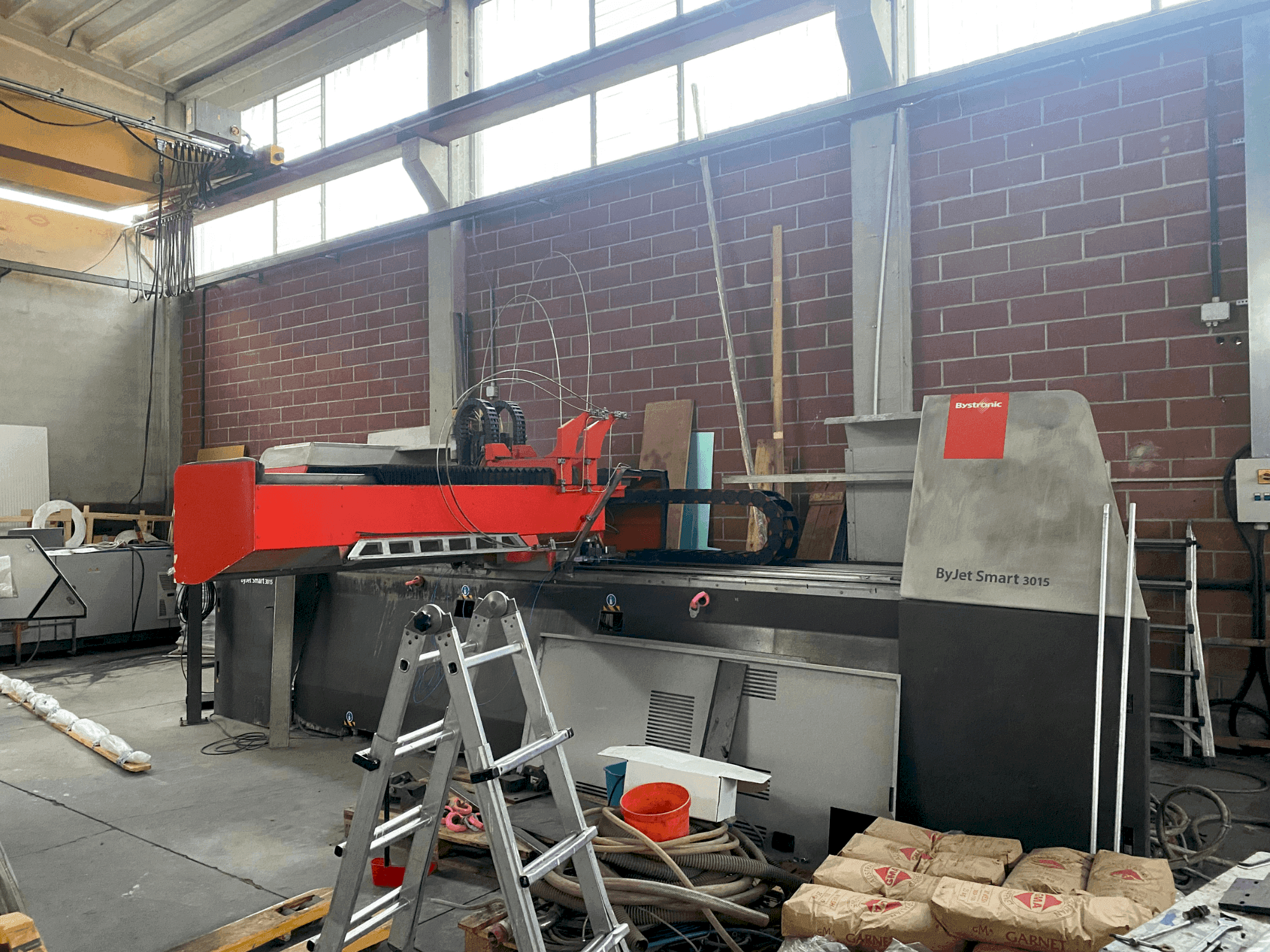 Front view of Bystronic ByJet 3015 machine