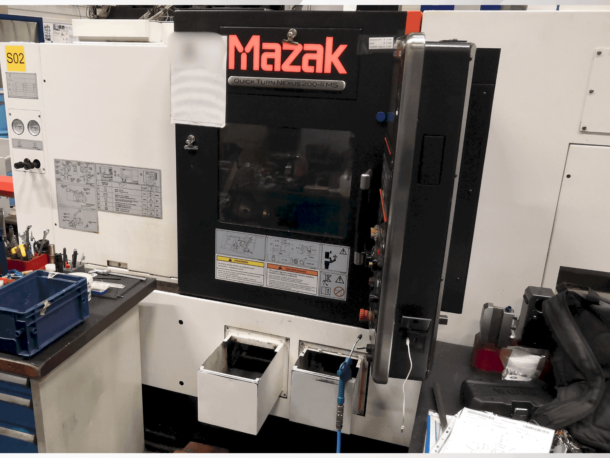 Front view of Mazak Quickturn Nexus 200-II MS machine