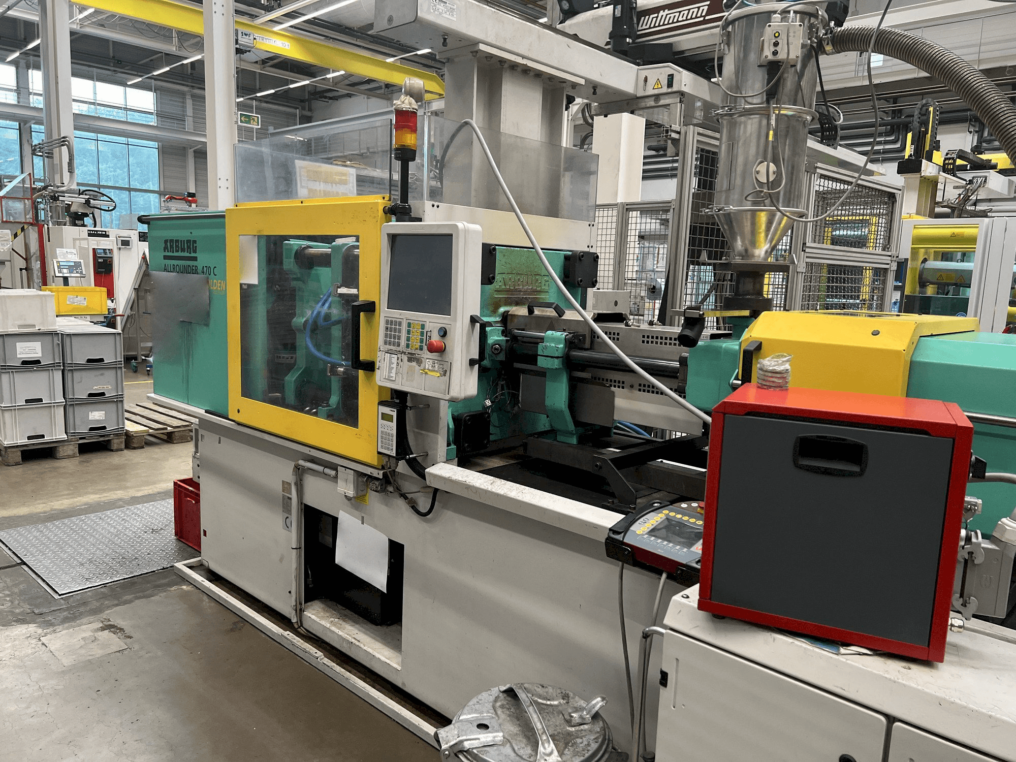 Front view of Arburg 470C 1500 - 400 machine