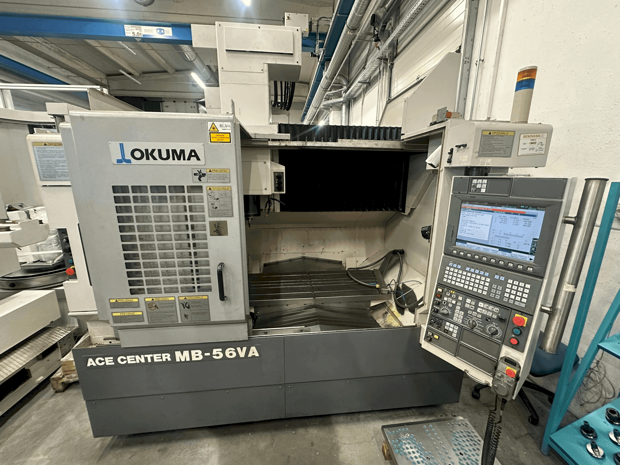 Front view of Okuma MB-56 VA machine