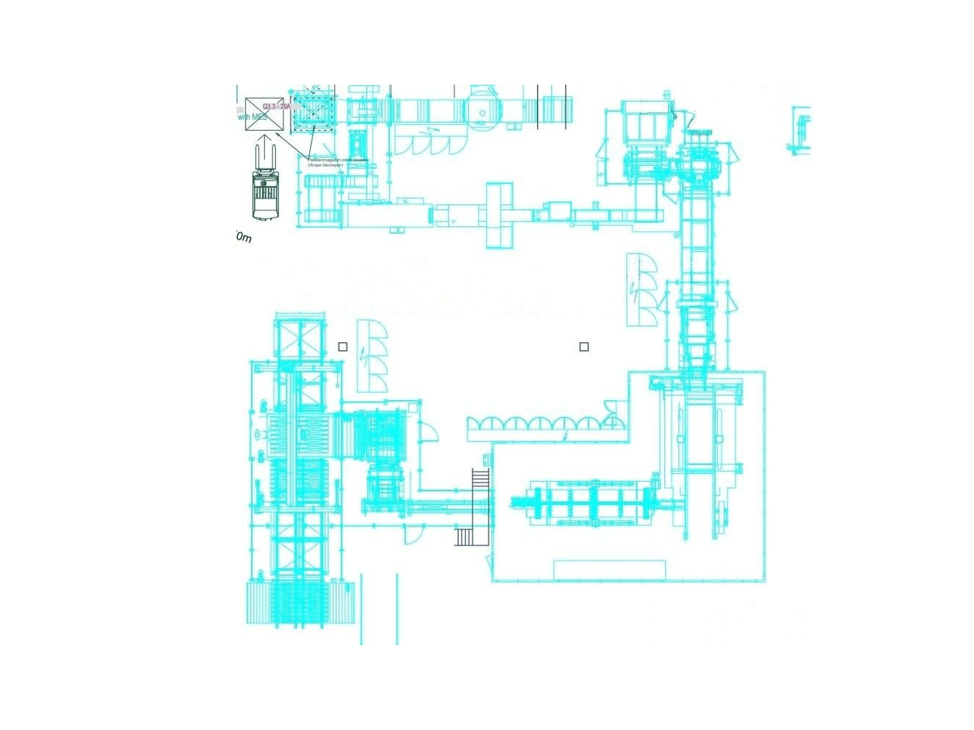 Front view of TORWEGGE TG2 Parquet production line machine