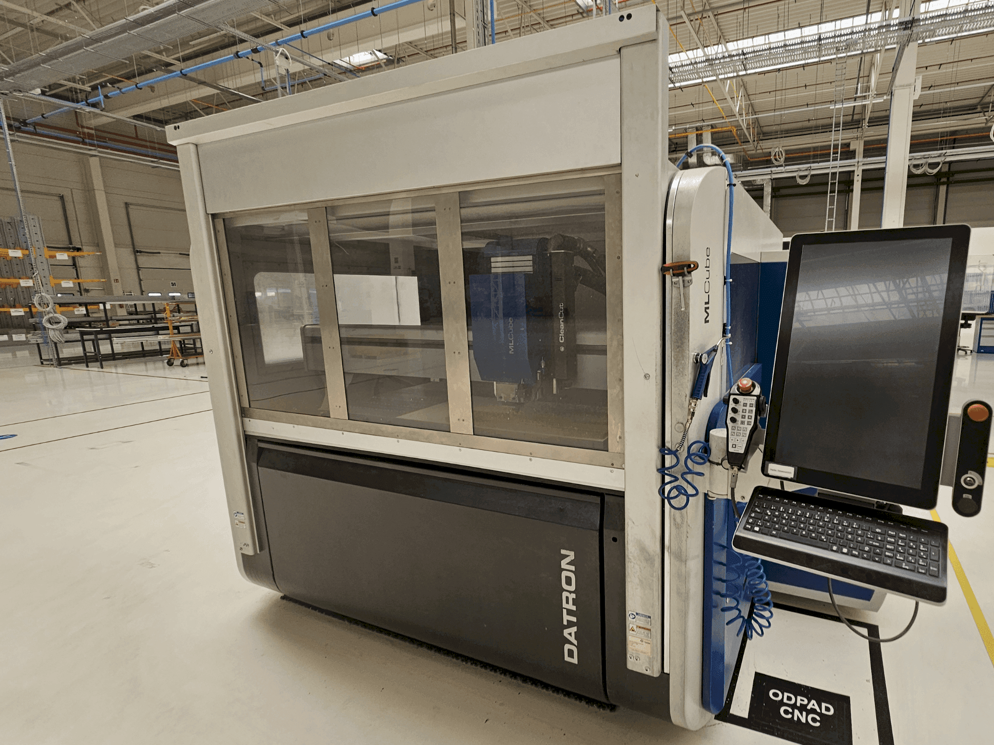 Front view of Datron MLCube B LS machine