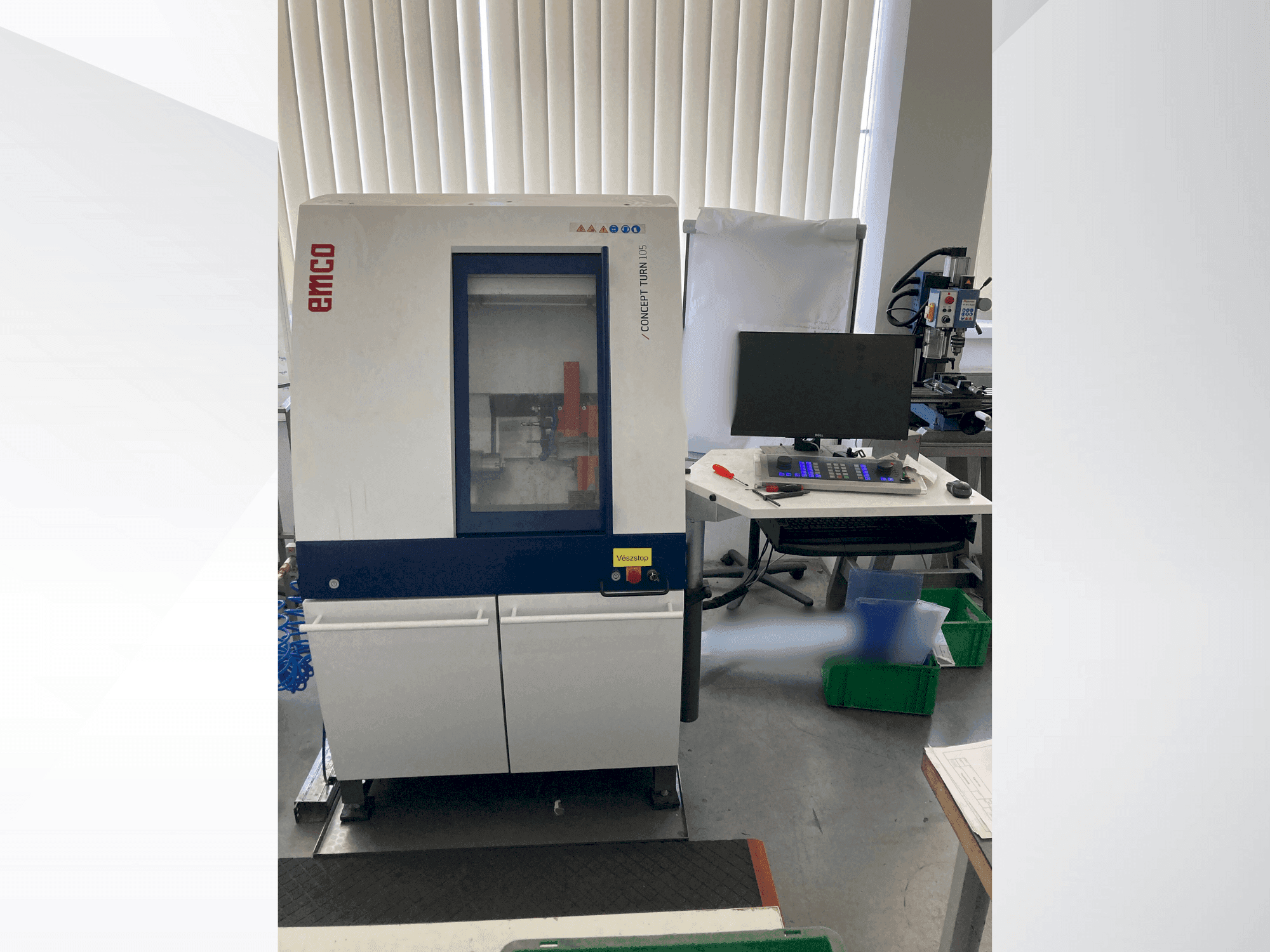 Front view of EMCO Concept Turn 105 machine