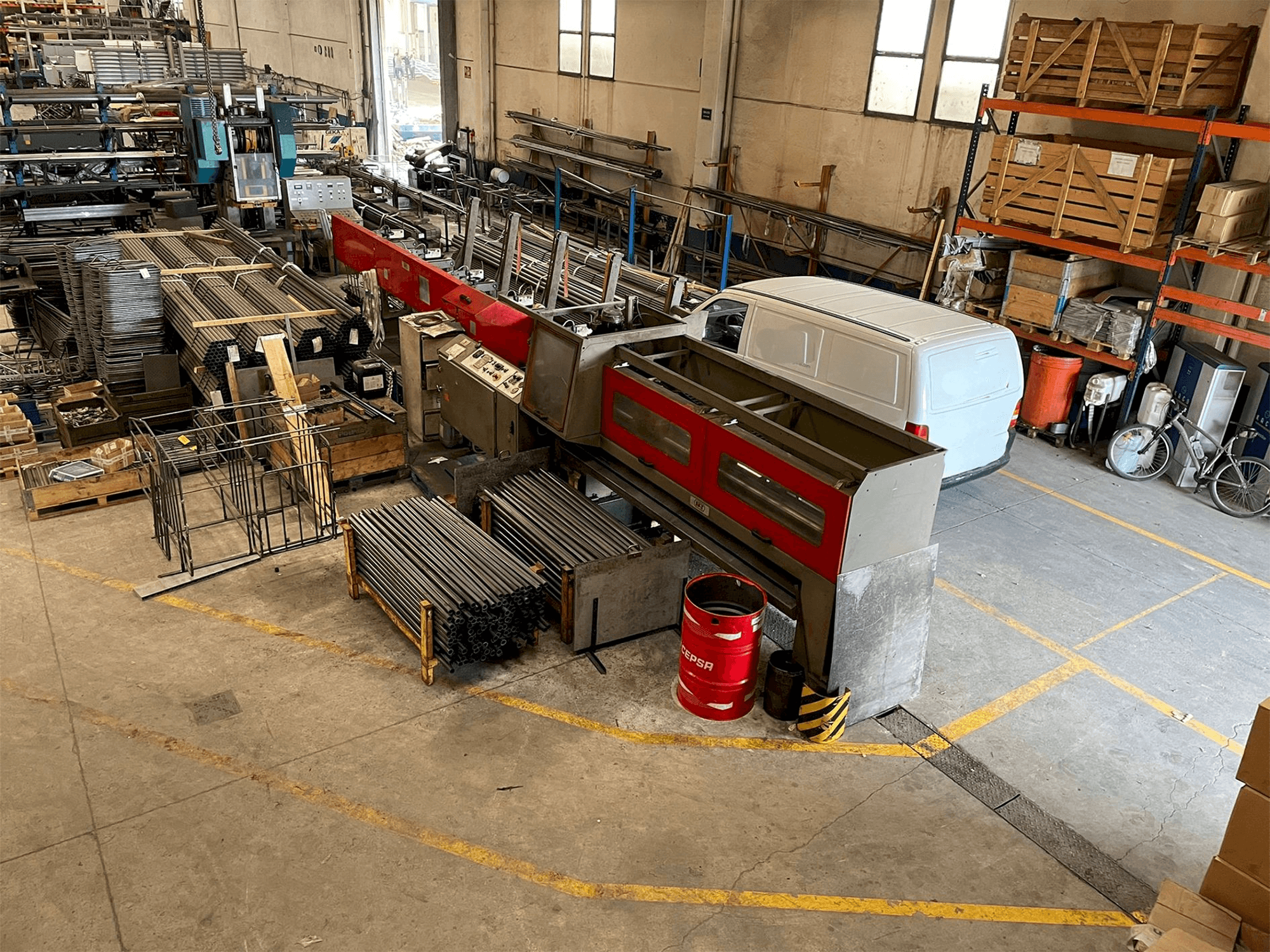 Front view of Simec MEC 120 BM 2L machine