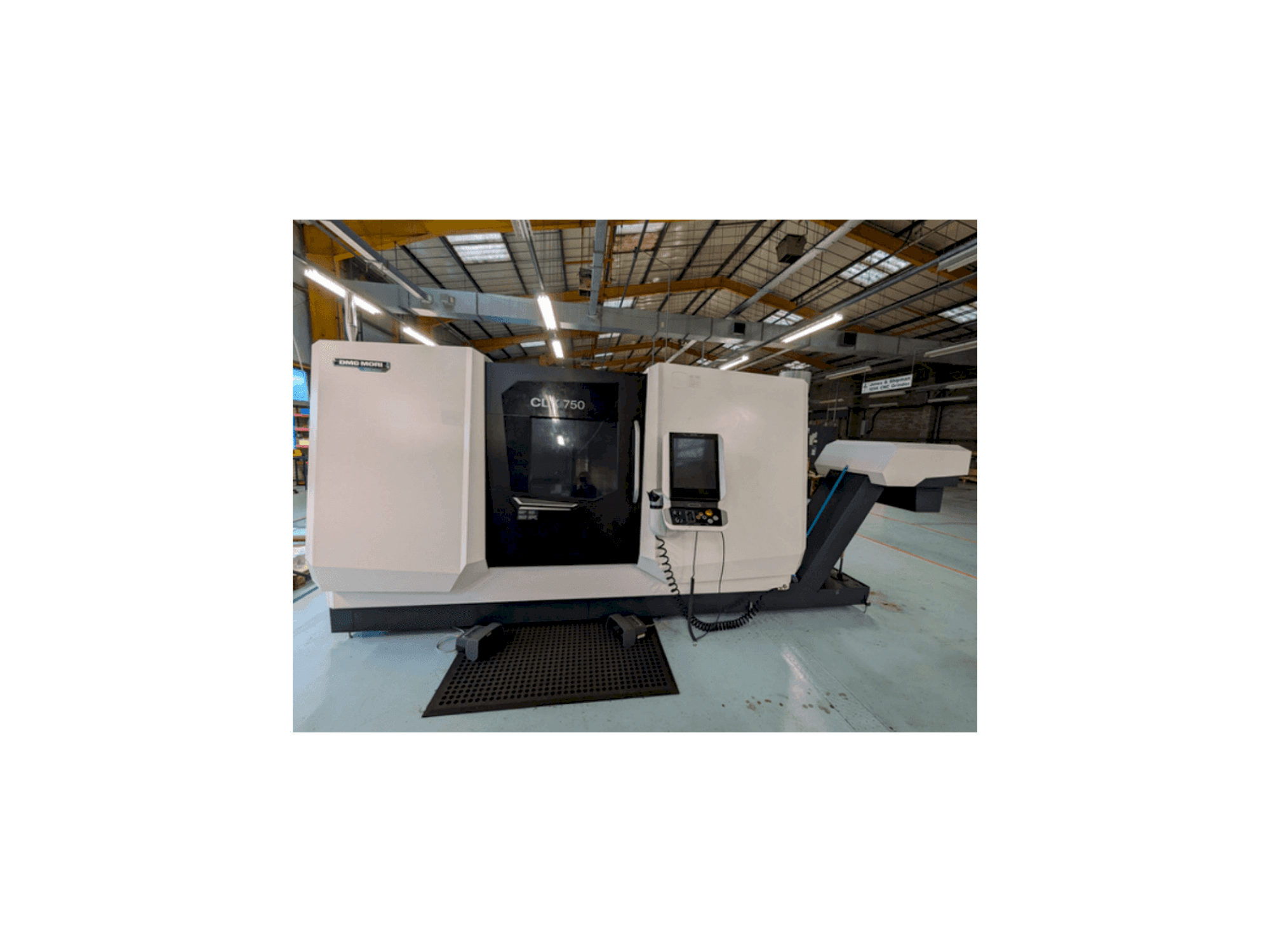 Front view of DMG MORI CLX750 V4 machine