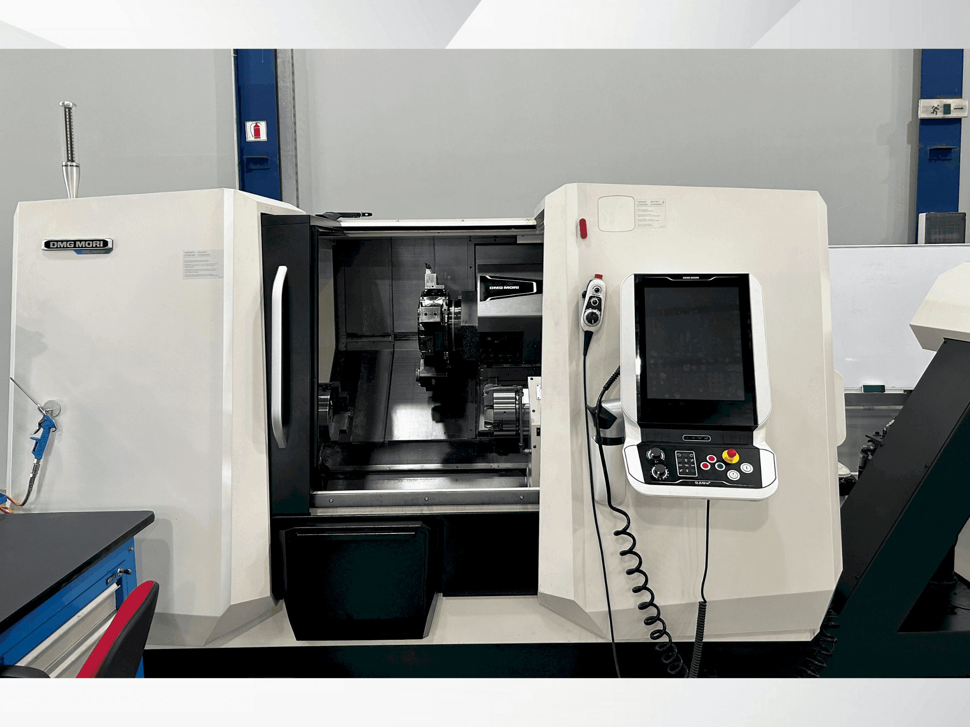 Front view of DMG MORI CLX 450 V6 machine