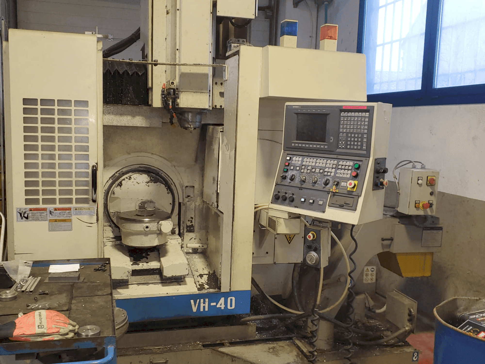 Front view of Okuma VH-40 machine