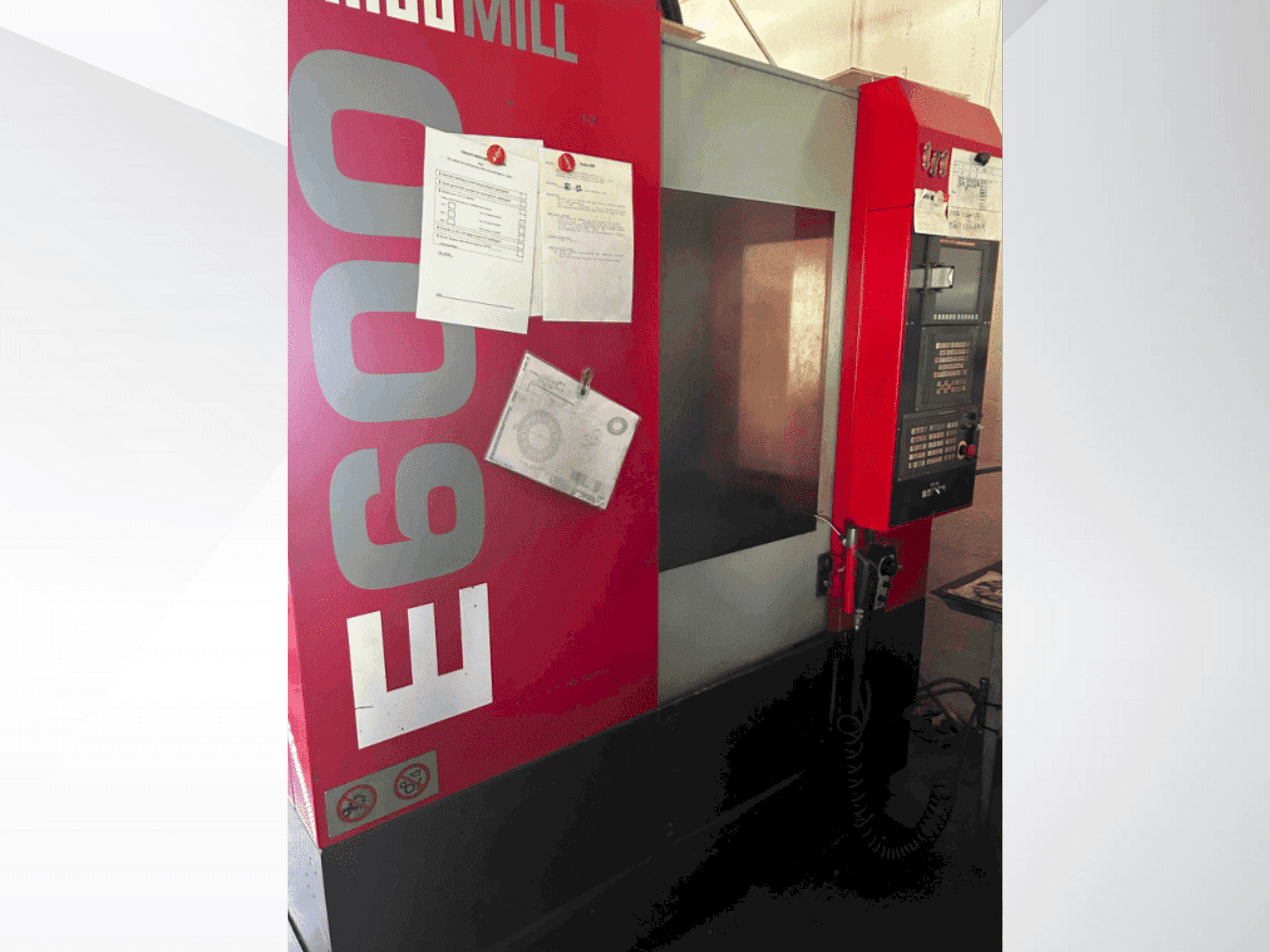 Front view of EMCO E600 machine