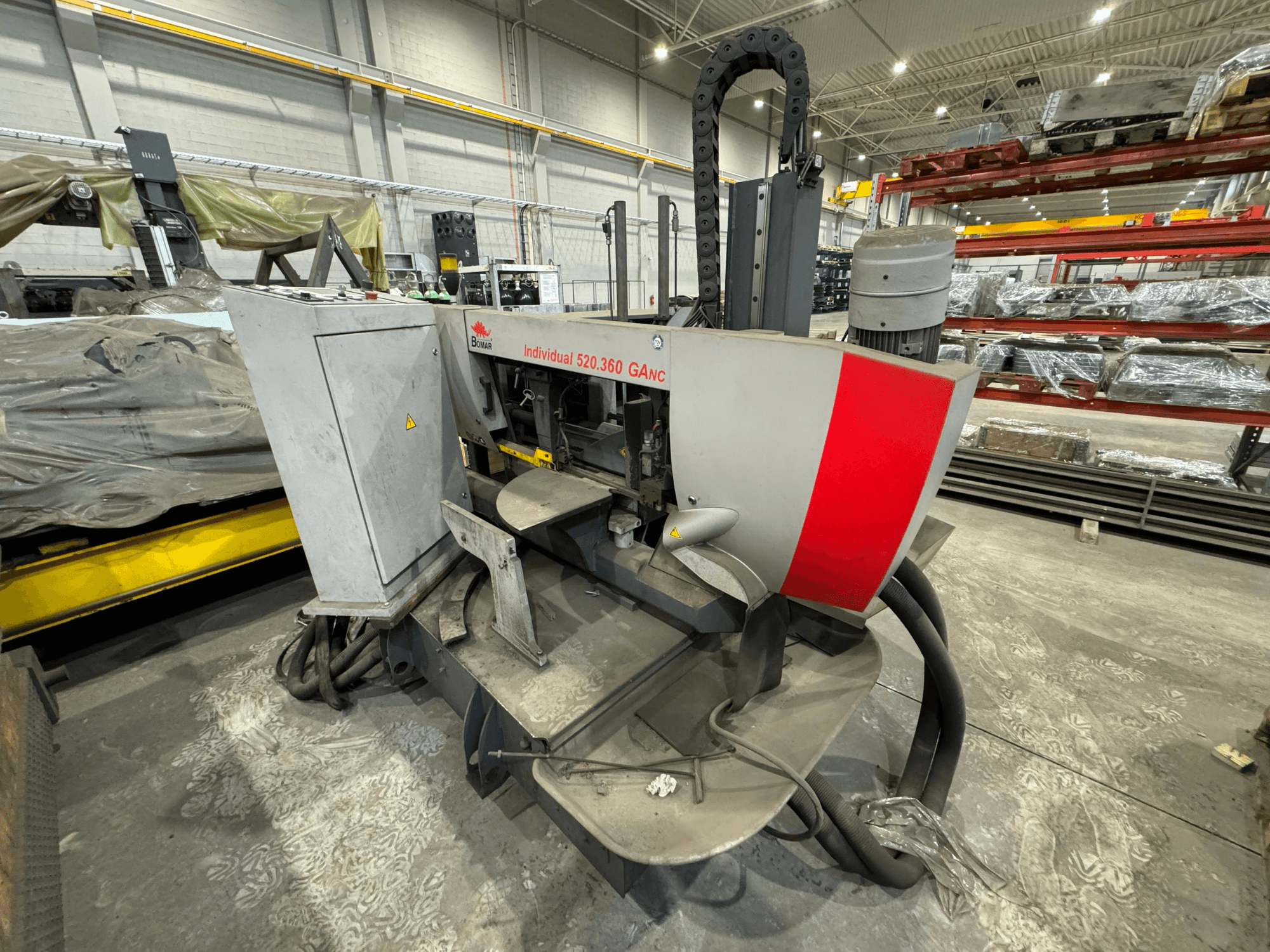 Böhler Individual 520.360 GANC CNC machine in a workshop, viewed from the front with controls and motor visible.