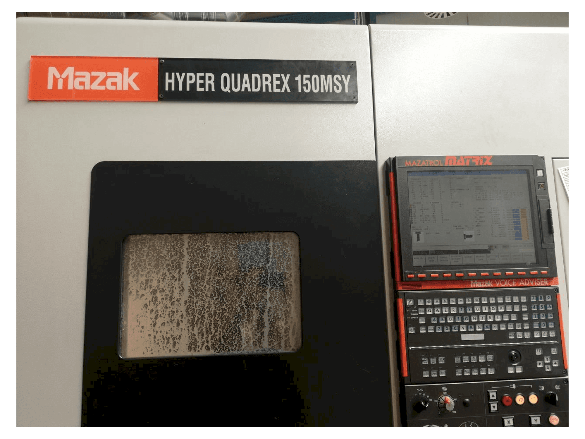 Front view of Mazak HYPER QUADREX 150MSY machine