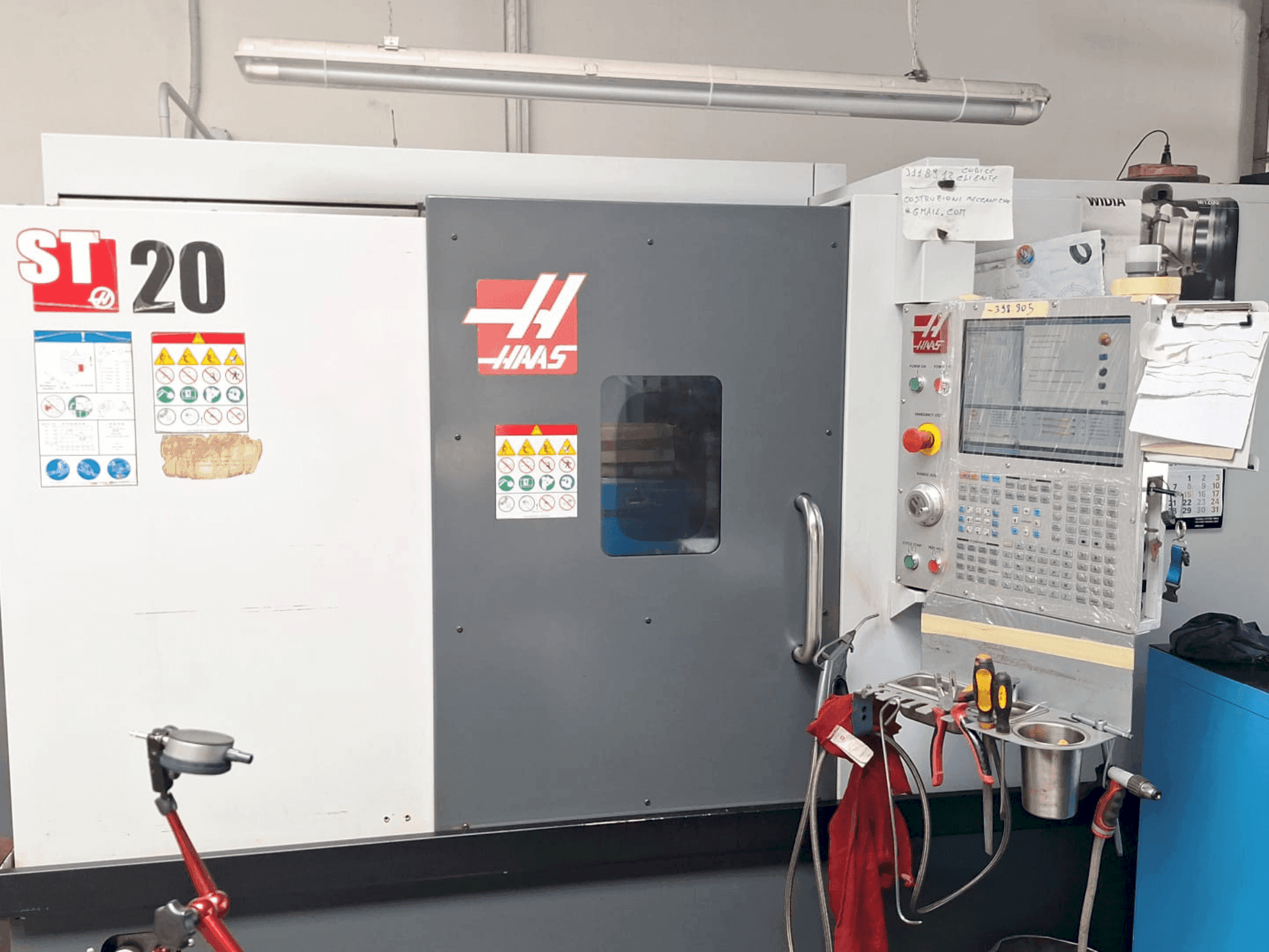 Front view of HAAS ST-20 machine
