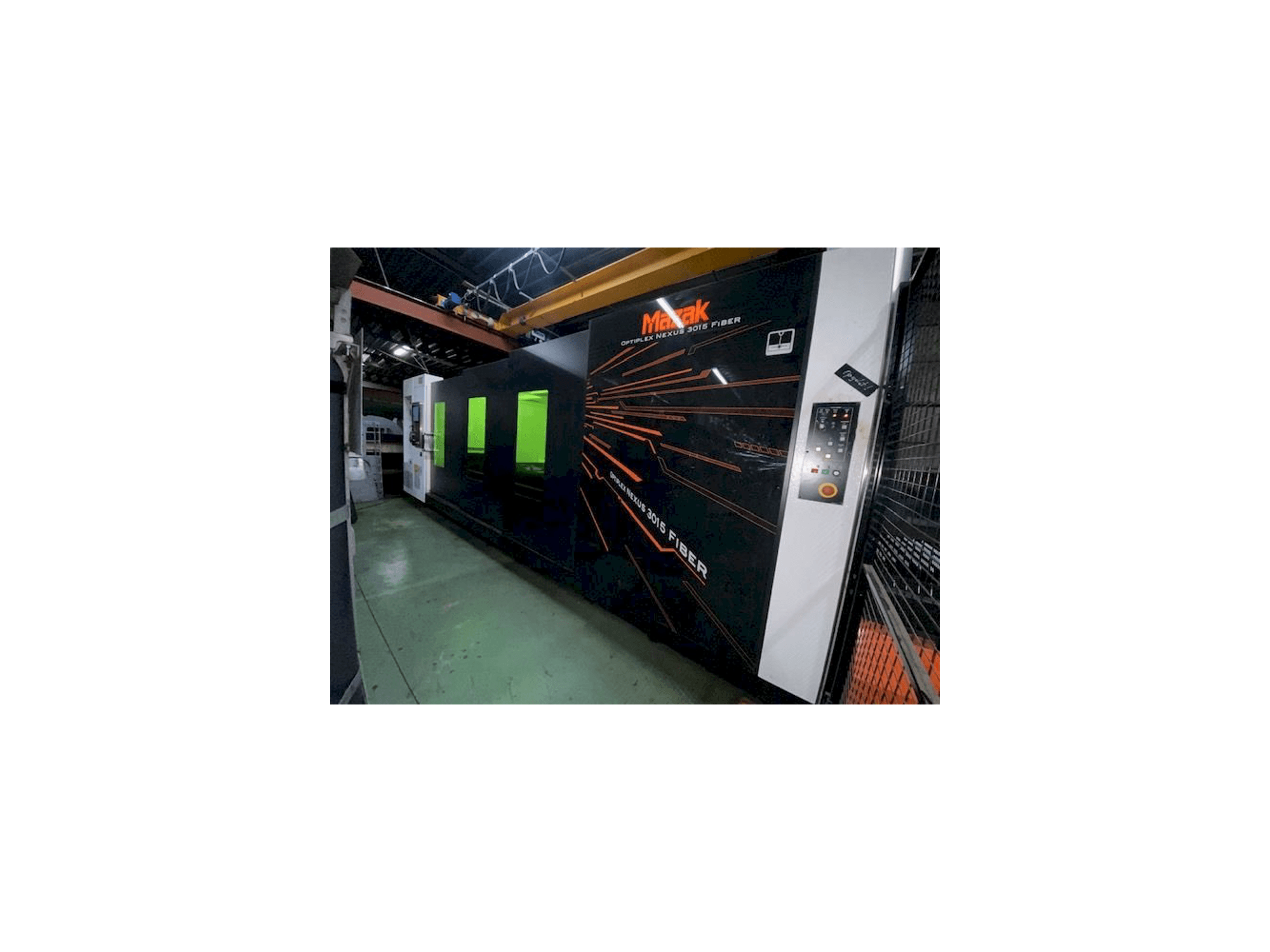 Front view of Mazak Optiplex Nexus 3015 machine