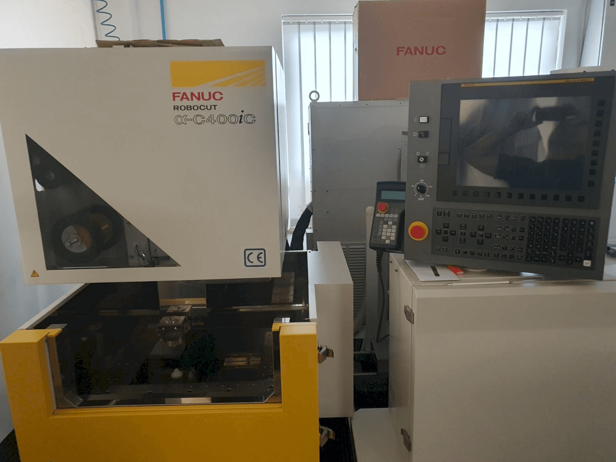 Front view of FANUC Robocut C400iC machine