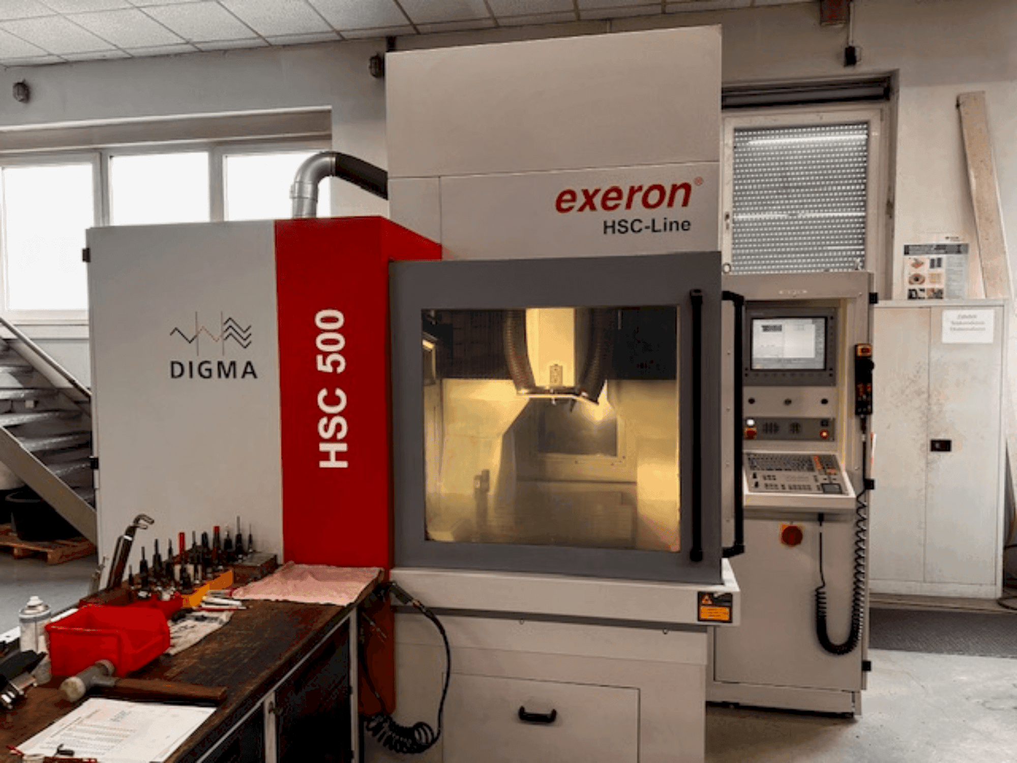 Front view of Exeron HSC-Line 500 machine