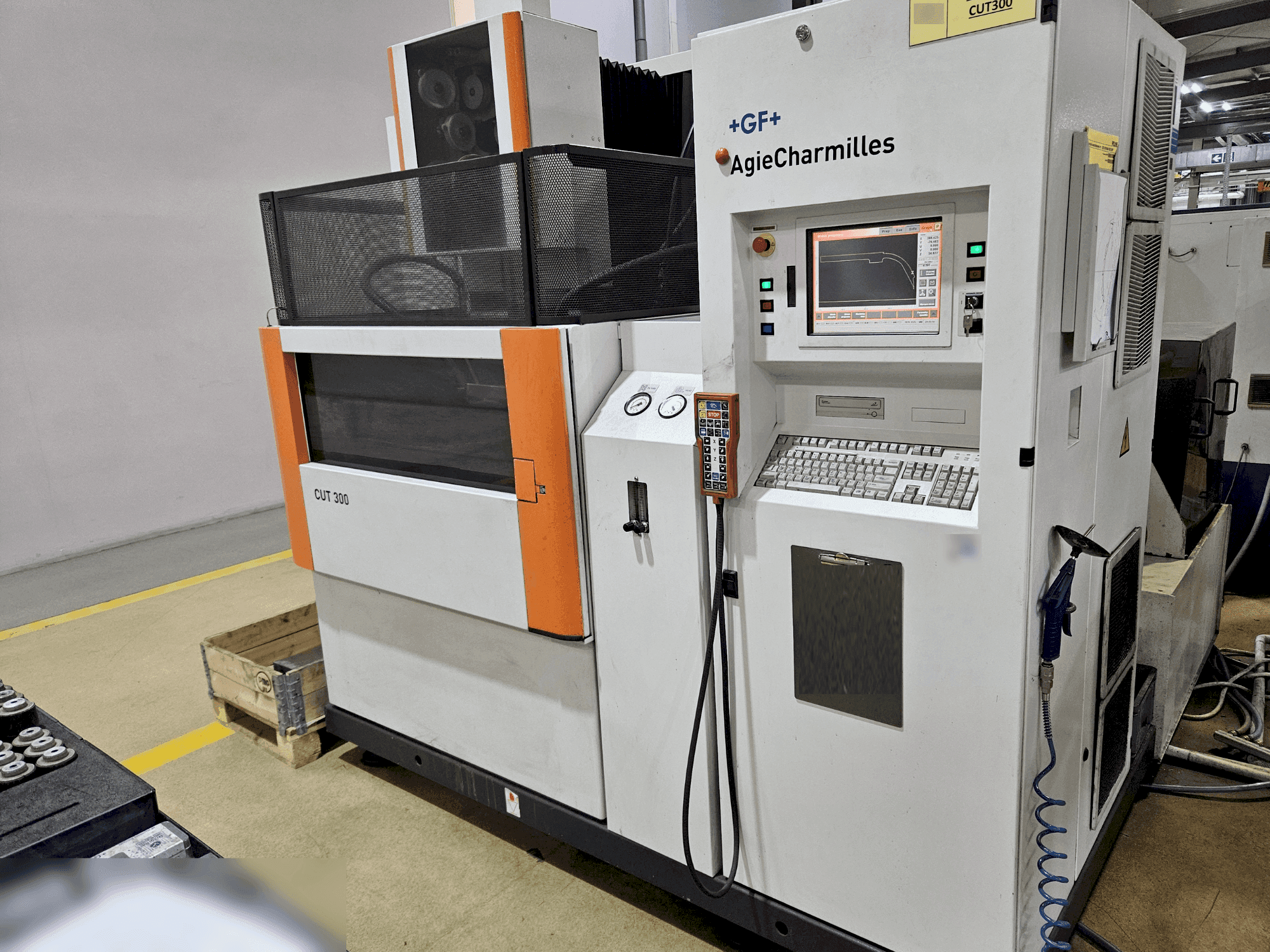 Front view of AgieCharmilles CUT 300 machine