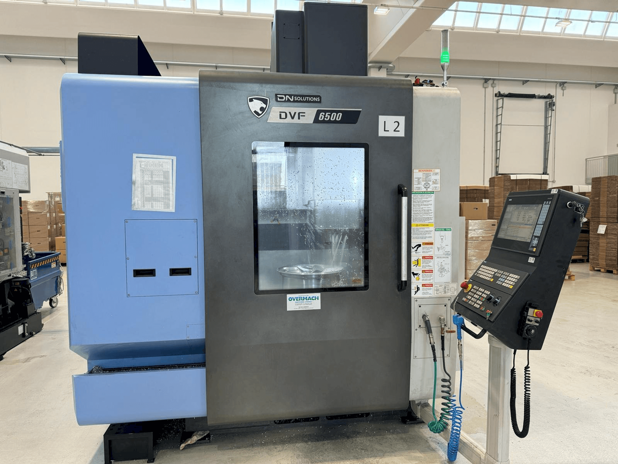 Front view of DN SOLUTIONS DVF 6500 machine