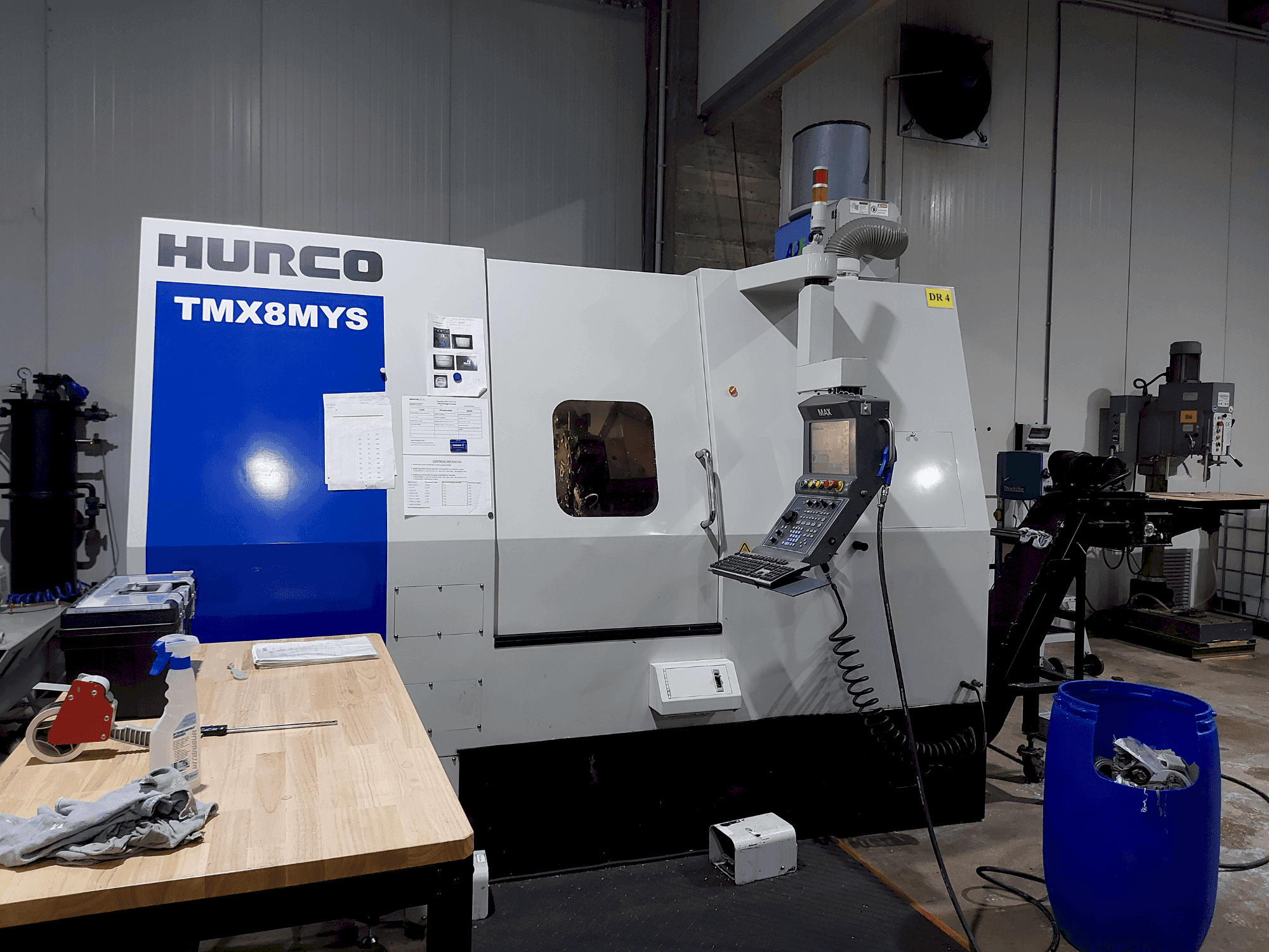 Front view of Hurco TMX 8MYS machine