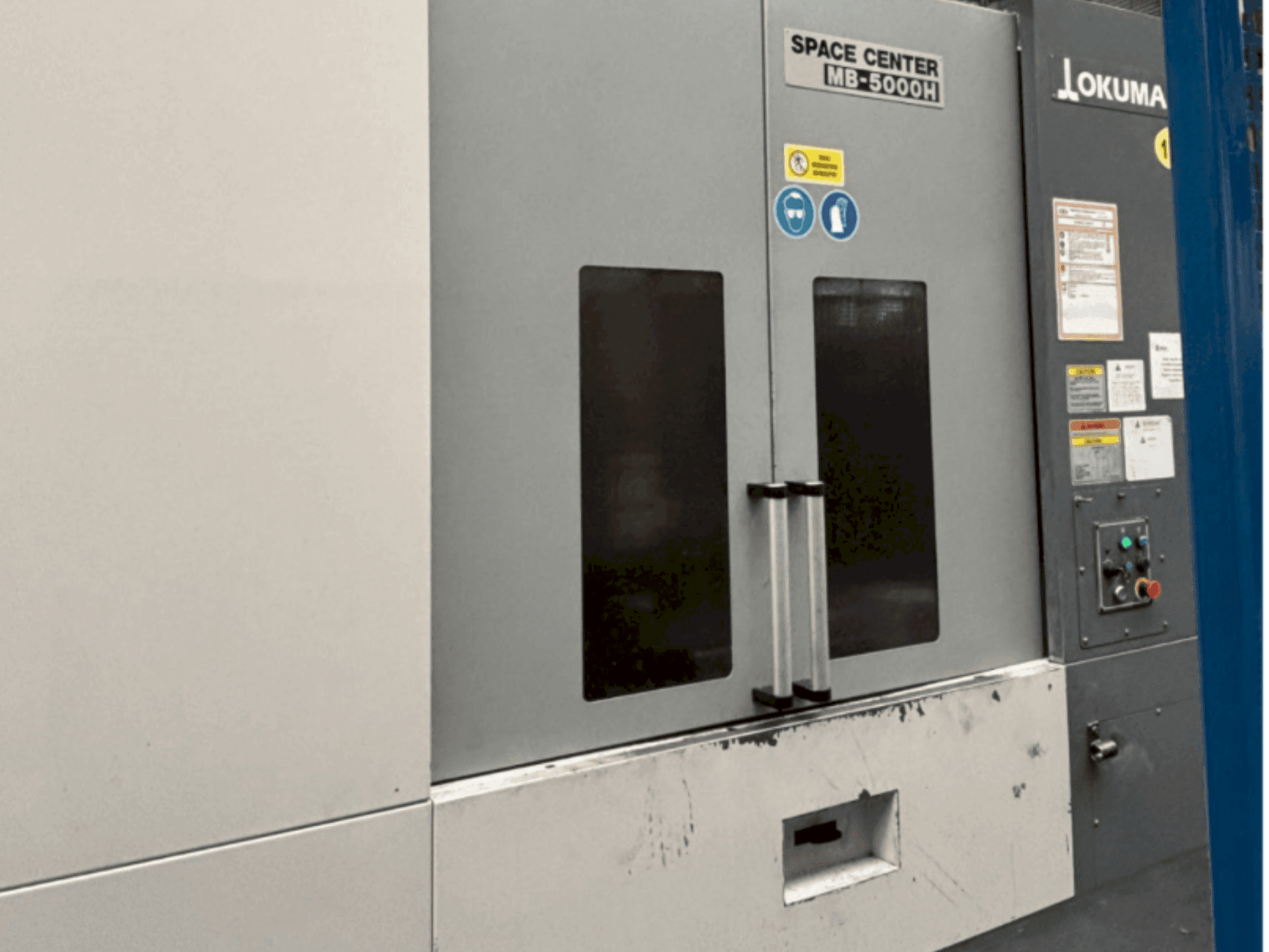 Front view of Okuma MB 5000H machine