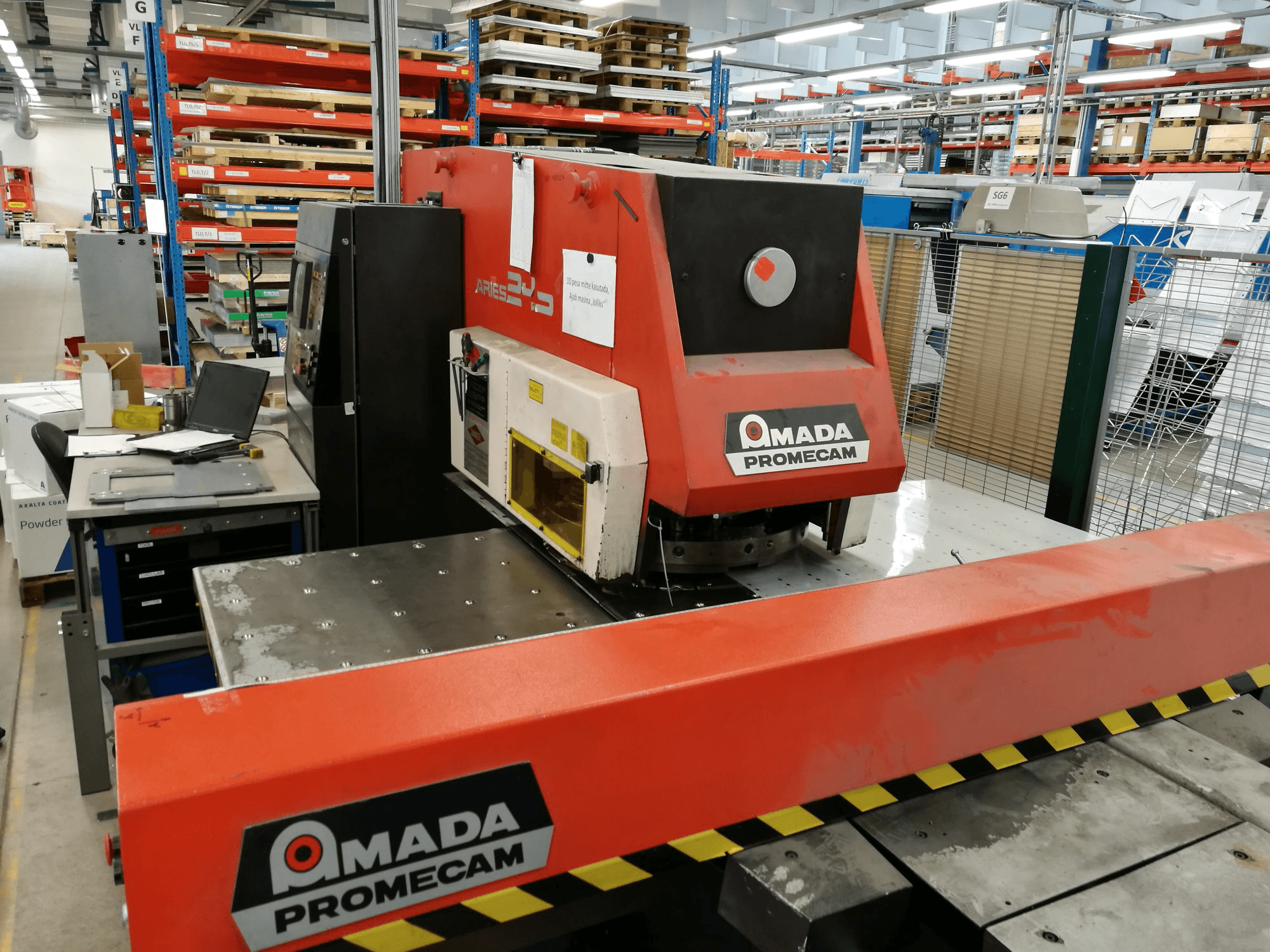 Front view of AMADA ARIES 245 machine